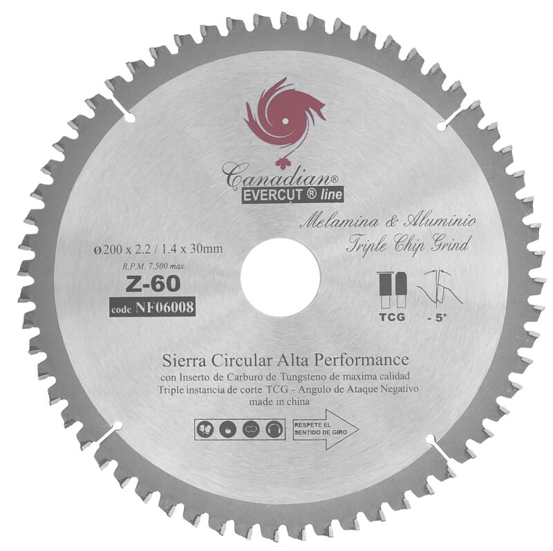 ø200mm Z-60        •     MELAMINA - ALUMINIO No Ferrosos